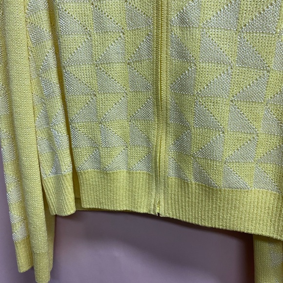 St. John Sport Jacket zipper closure size L bright yellow - Picture 4 of 8